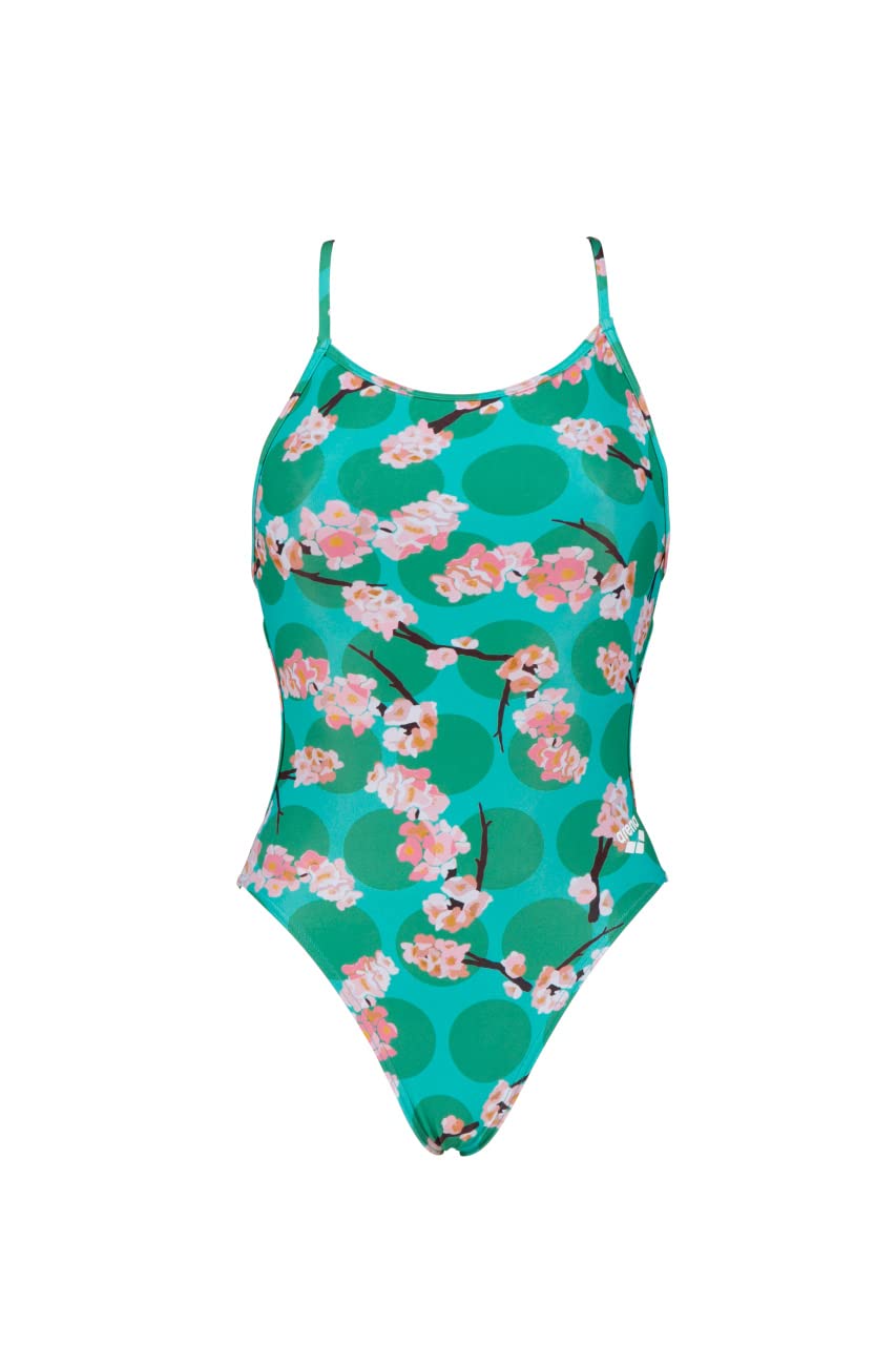 Arena Women's Print Lace Back One Piece Swimsuit