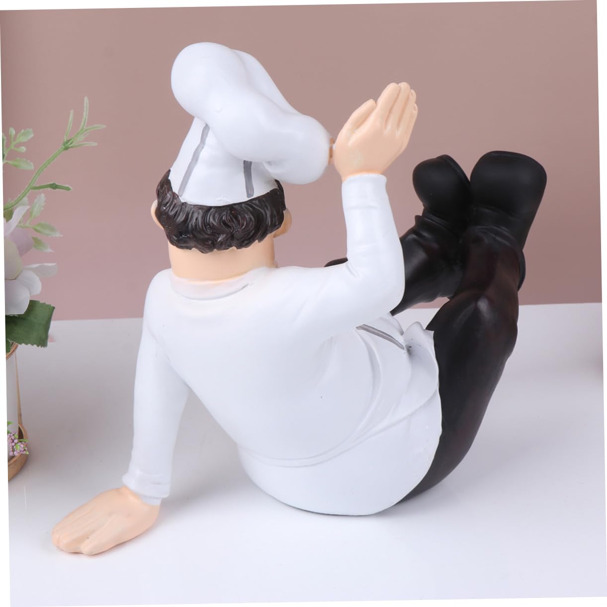 iplusmile Statua Chef in Resina Stile Europeo Decorazione Stabile per Cucina Ristorante e Casa Ornamento da Tavolo
