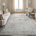 Bloom Rugs Caria Washable Non-Slip 6x9 Rug - Ivory/Gray/Caramel Traditional Area Rug for Living Room, Bedroom, Dining Room, and Kitchen - Exact Size: 6' x 9'