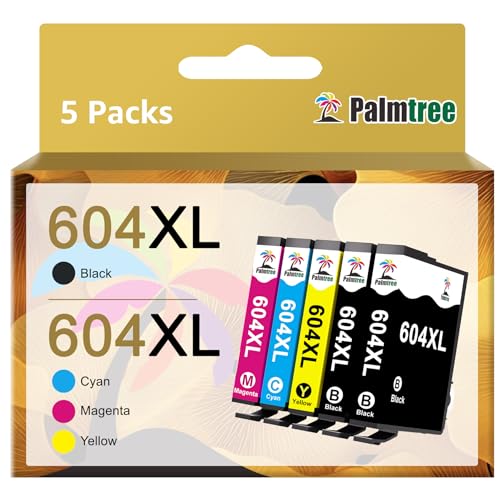 Palmtree 604 XL Cartridges Compatible with Epson 604 604XL for Epson Expression Home XP-2200 XP-2205 XP-3200 XP-3205 XP-4205