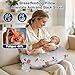 x-vesolje Nursing Pillow, Breastfeeding Pillow with Removable Cover, Ergonomic Breast Feeding Pillow, Baby Feeding Pillow for Mom Easier Breastfeeding- Max Size/Animal Gray