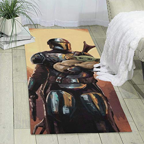 Movie Star Wars Mandalorian Area Rugs Super Soft Indoor Carpet Suitable for Children's Bedroom Family Living Room Decoration Kindergarten Carpets -70" X 24"