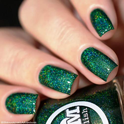 Mahir Glitter Supreme Quality "Green Holographic Premium Glitter" Multi Purpose Glitter Powder 20 Gm Pack for use with Arts & Crafts & Weddings Cards Flowers & Cosmetic Face Eye Body & Nails Skin Hair. 2