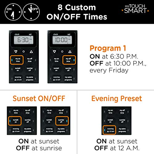 My TouchSmart 33862 Outdoor/Indoor SunSmart 7-Day Plug-in Digital Timer - Thumbnail 5