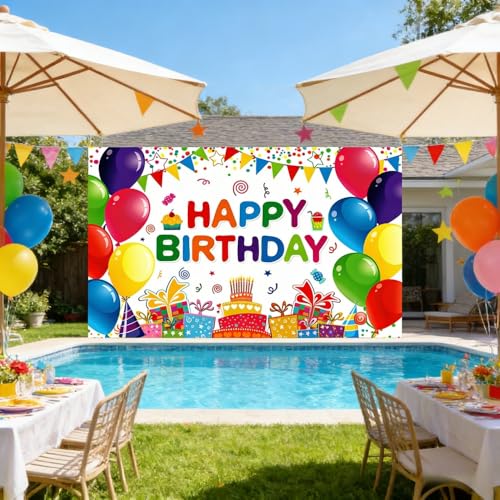 Fondo Feliz Cumpleaños 7x5ft para fotografía y fiesta miniatura 5