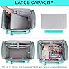 Jaffzora Rolling Craft Bag, Craft Bag with Wheels for Scrapbook Supplies, Large Scrapbook Tote with 15.6'' Laptop Sleeve, Rolling Art Supply Storage for Scrapbooking Tools, Gray #1