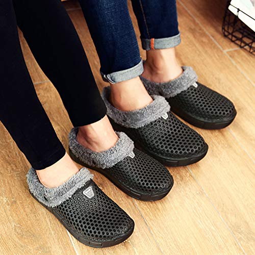 Heren Dames Gevoerde Klompen Bont Pluche Warme Winter Tuin Schoenen - Image 7