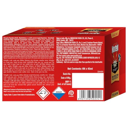 Image of Mortein Insta5 Mosquito Repellent Liquid Refill - 45ml x 6 (Buy 4 Get 2 Free) & Flying Insect Killer