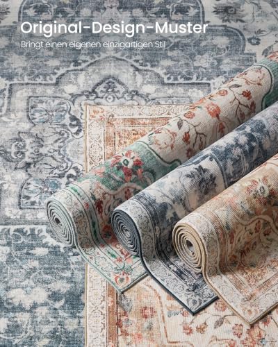 SONGMICS HOME Wohnzimmerteppich, Waschbar, rutschfest, 200 x 140 x 1 cm – Ansicht 8