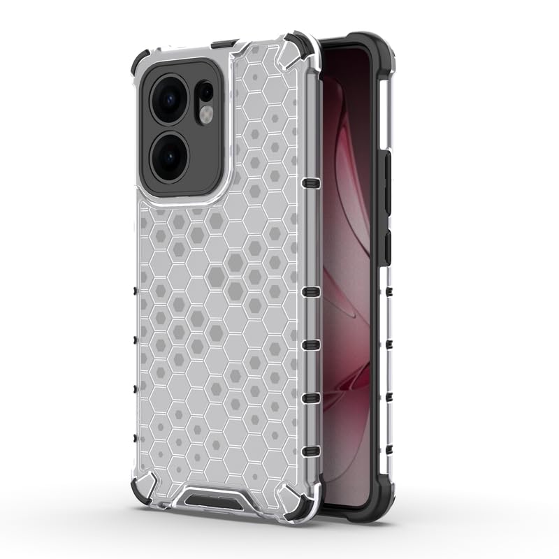 Image of Plastic Bumper Back Case Cover for Oppo Reno 13F 5G (Transparent)