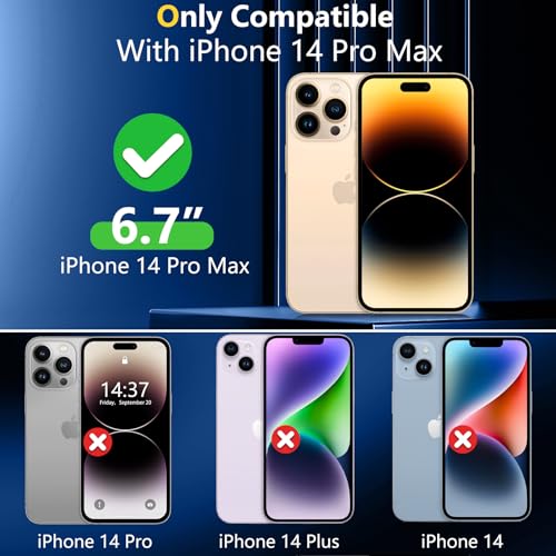 SPIDERCASE Magnetic for iPhone 14 Pro Max Case, Clear by SPIDERCASE - Used condition - US$11.00