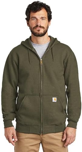 Carhartt Sudadera de peso medio con cremallera completa para hombre