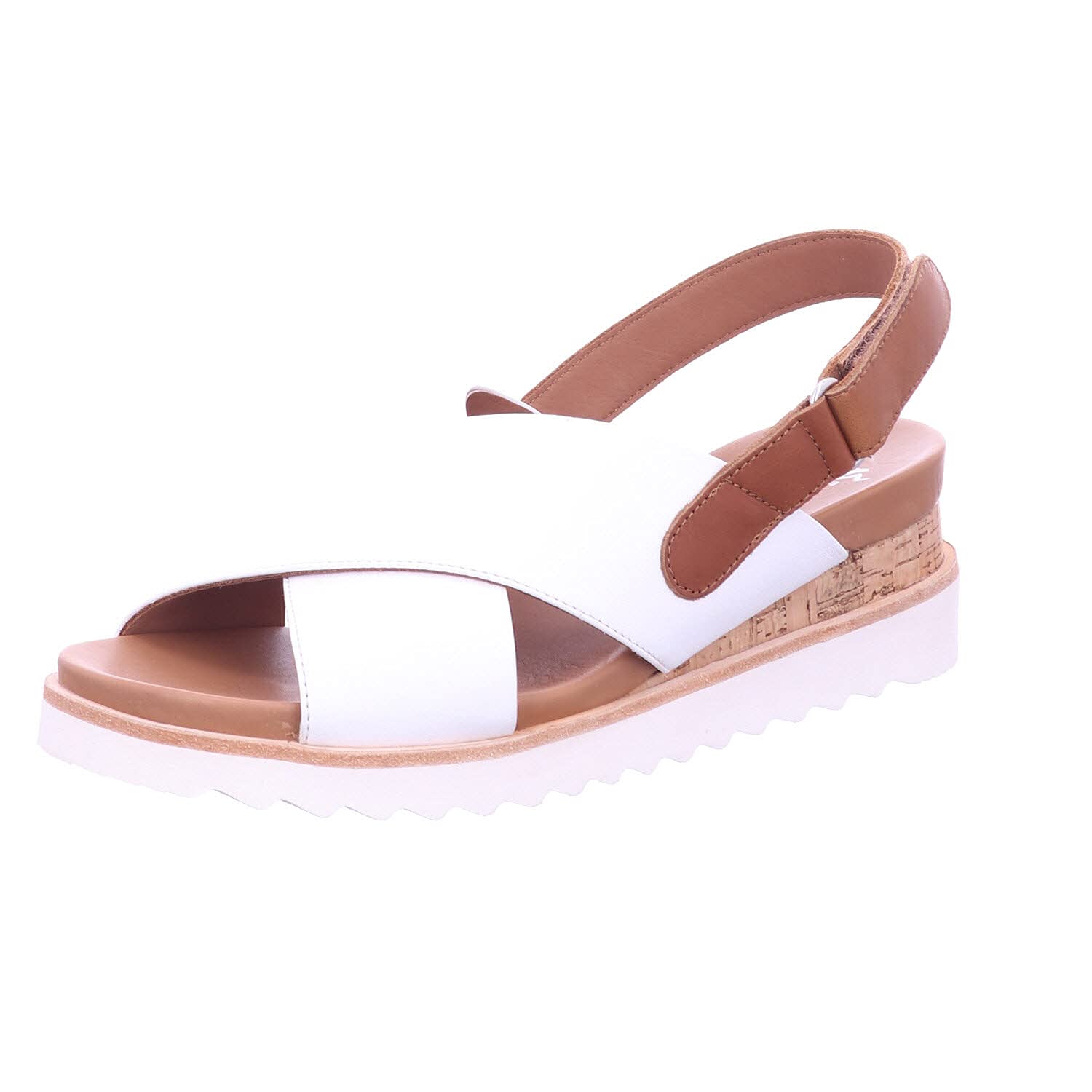 ARA Women's Valencia Sandals, White cognac, 4 UK