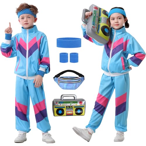 Disfraz Retro 80s 90s para Niños y Niñas 6 Piezas miniatura 1