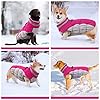 FUAMEY Dog Coat, Medium, Pink, Faux Fur - Waterproof, Windproof, Reflective Cold Weather Coat with Built-in Harness, Fits Dogs 11 lbs and Up #5
