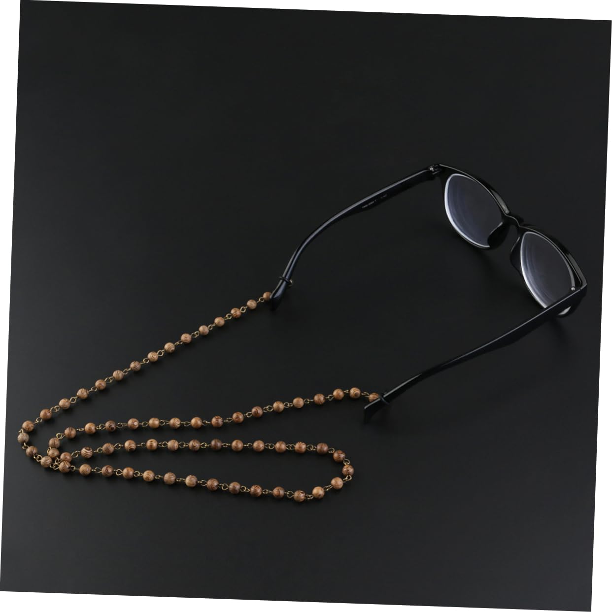 3piezas Cadena De Gafas De Madera Natural Perlas Soporte Para Gafas Diseño Elegante y Antideslizante Para Uso Diario y Decoración Personal