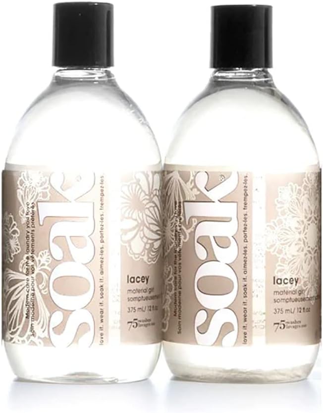 Laundry Soap – 2 Pack Shop & Share | No Rinse, Plant Derived Hand Wash Detergent - 375 ml / 12 fl. oz, 75+ Washes (Lacey)