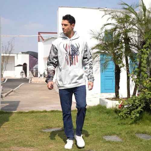 Bidobibo Graphic Hoodies for Men Western Aztec Oversized Sweatshirts Vintage Fleece Crewneck Big and Tall Hoodies Pullover3