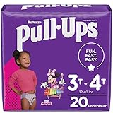 Pull-Ups Girls' Potty Training Pants Training Underwear Size 5, 3T-4T, 20 Ct
