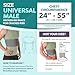 BraceAbility Broken Rib Brace for Men and Women - Rib Protector Compression Wrap, Chest Support Belt for Bruised, Fractured, Dislocated Ribs, Costochondritis Relief, Sternum Brace (Male - Gray)