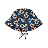 i play. by green sprouts Baby & Toddler Bucket Sun Protection Hat | All-day UPF 50+ sun protection for head, neck, & eyes Navy Lifesaver, 0/6mo