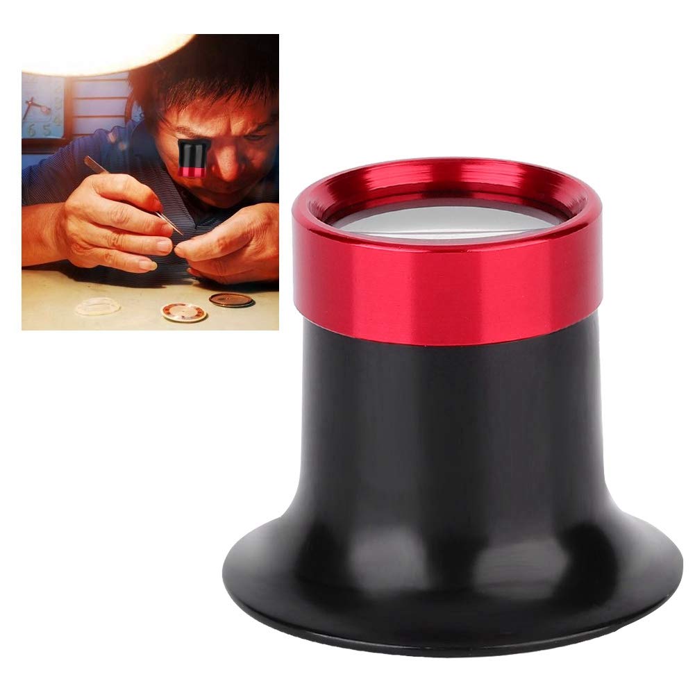 10X Aluminum Alloy Watch Repair Magnifying Glass Loupe Tool Lightweight Small Magnifier with Loupe Lens for Precision Work