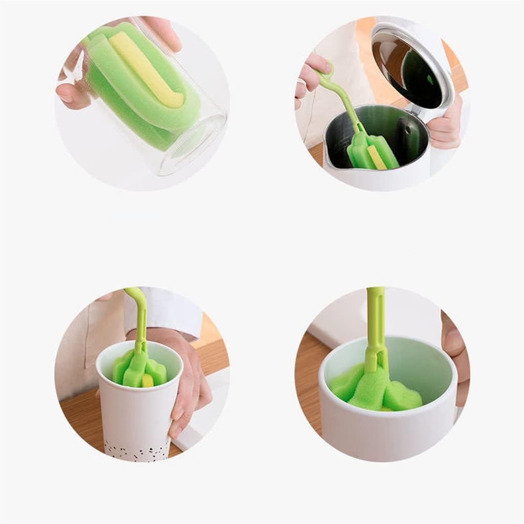 Camellia Cup Brush Sponge Long Handle Washing Rotary Multi-Purpose Milk Bottle decontamination Glass Cleaning