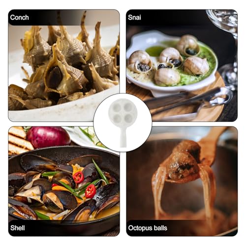 Bandeja de cerámica para caracoles INOOMP con 4 ranuras y mango 6