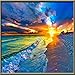 Diamant Peinture Le soleil couchant sur la plage,5D DIY Diamond Painting Complet Kits, Grand Broderie Diamant pour Kinder/Adultes, Strass Diamant Arts Craft Décor Maison(30x40cm/12x16in)