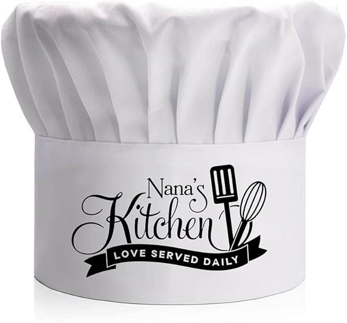 DYJYBMY Nana's Kitchen Love Served Daily, Funny Chef Hat for Women