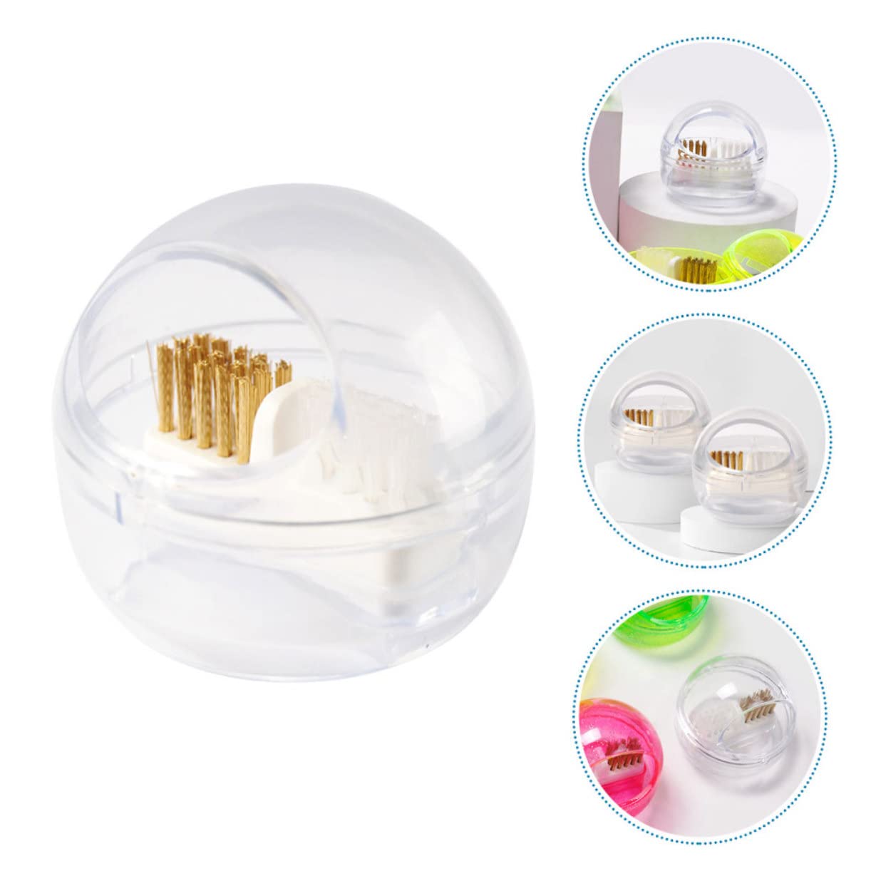 Beatifufu 1 Set Nail Drill Bits Cleaning Brush with Storage Box Essential Tool for Electric Nail Drill Maintenance Includes Dual Wire for Effective Cleaning of Nail Drill Bits