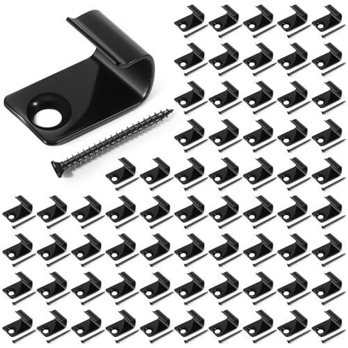BOHUIZ 80 Pack Start Clips for Decking, Stainless Steel Deck Clips Universal Decking Clips with 80 Decking Screws and 2 Bit for Composite Deck Boards, Hidden Fasteners
