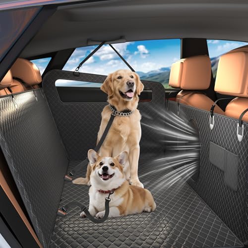 Dog Car Seat Cover – Waterproof Scratch Proof Pet Hammock with Heavy Duty Oxford Fabric Nonslip Backing Soft Padding Easy to Clean Universal Fit for Cars SUVs and Trucks Travel Protection - image 8