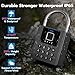 Foxlock Combination Gym Locker Padlock - Smart Fingerprint Padlock with Code, Biometric Combo Lock with Key Bluetooth APP, Waterproof for Storage Unit Outdoor Fence Gate Shed Gym School Locker