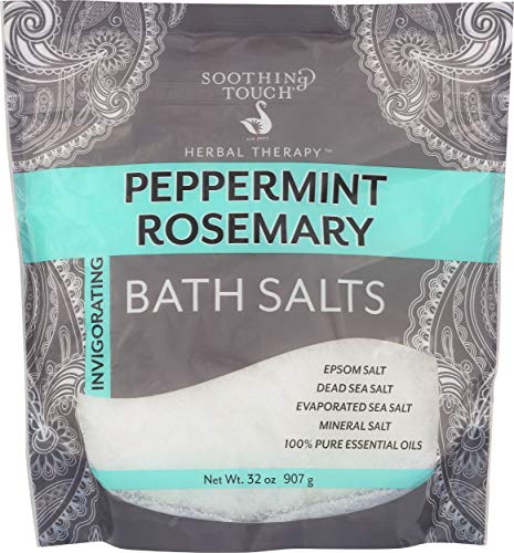 Soothing Touch Peppermint Rosemary Invigorating Bath Salts Pouch 32 Oz