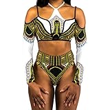 JUNJUNBO African Print Bademode Frauen New Badeanzüge Bikini Set Hübscher Badeanzug Hohe Taille Badeanzug Monokini