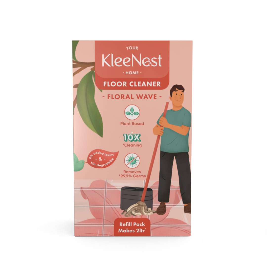 Kleenest Floor Cleaner Liquid| 2000ml made by 120ml Concentrate Refill Pack| Floral Wave| 10x Clean, 99.9% Germ Removal| Plant Based, Non-Toxic, Kids & Pet Friendly|Fragrant Cleaner for All Floors (B0CRVF6ZRV) Amazon Price History, Amazon Price Tracker