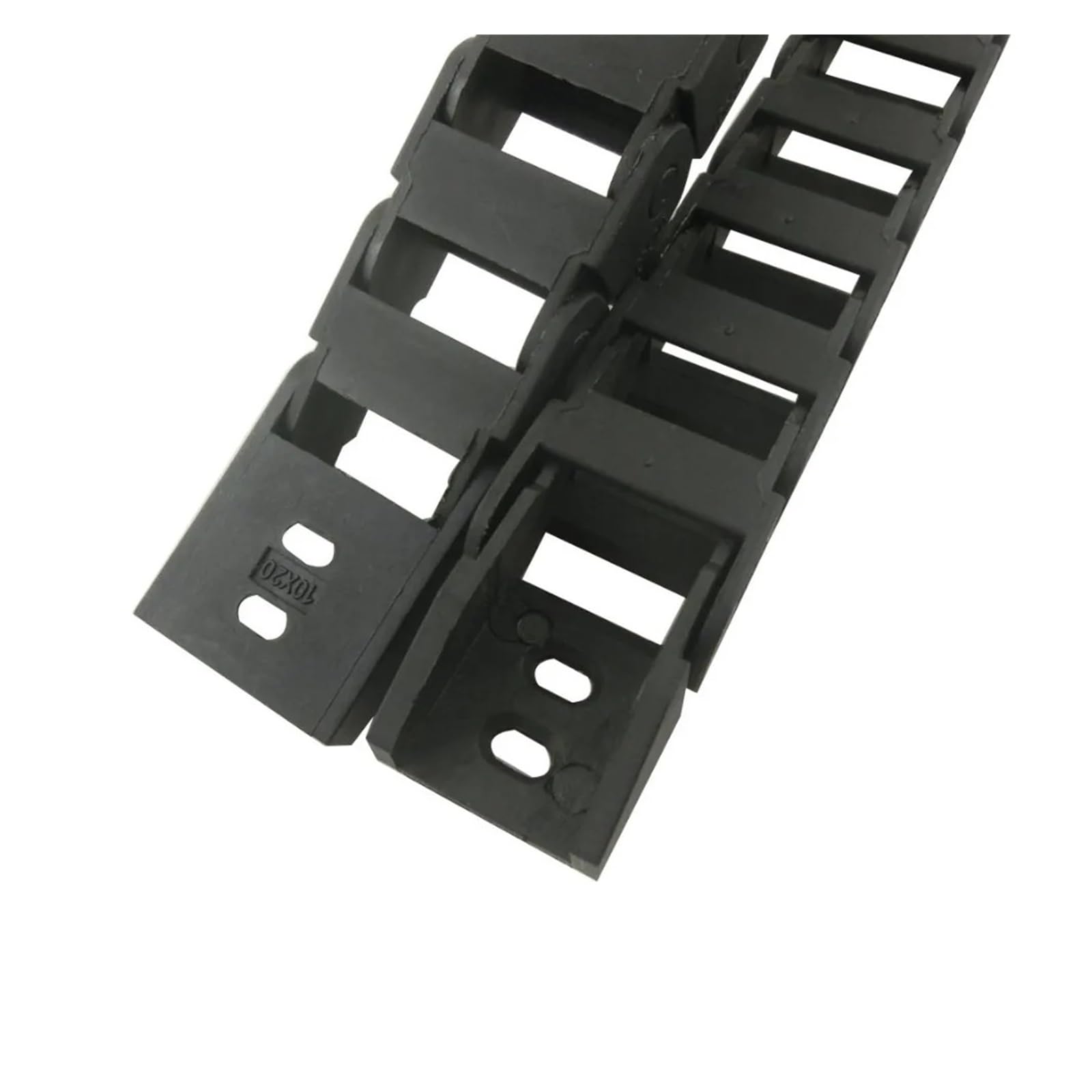 Equipos industriales Cadenas de transmisión 10 x 20 mm Tamaño Interno L1050 mm Cadena de Cable Cadena de Arrastre de Cable de Nailon Reforzado con plástico Cadenas de transmisión