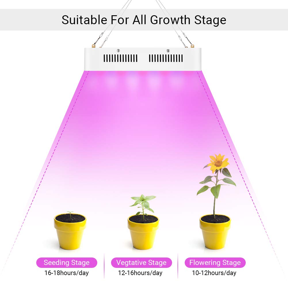 EU 100‑240Vac 1200W Led Plant Grow Light Espectro Completo Interruptores Dobles Luz De Planta para Plantas De Interior Vegetales Y Flores