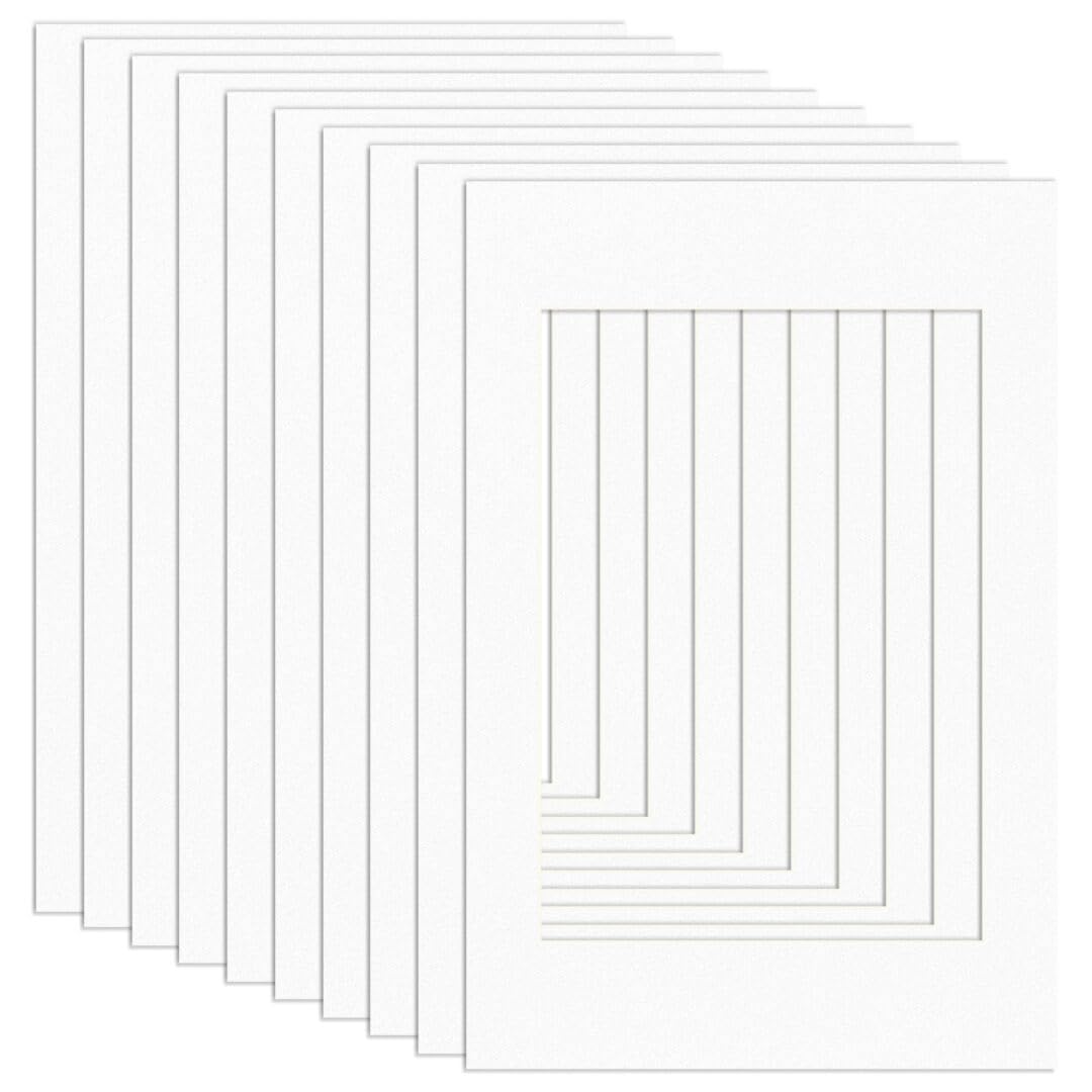 Procut Global 60x40cm White Picture Mounts Board to Fit A3 Aperture Size - Photo Mount Card Ideal for Prints, Artwork, Crafts & Certificates - Sizes & Colors Available - Pack of 10