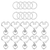 BAOBAO 100PCS Metal Swivel Lobster Clasp Snap Hook with Key Rings