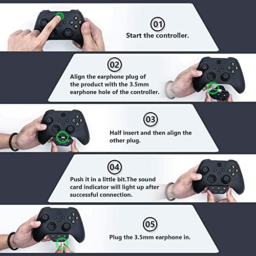 SZAMBIT Sound Enhancer para Xbox One Controller com adaptador de fone de ouvido de 3,5 mm para conve