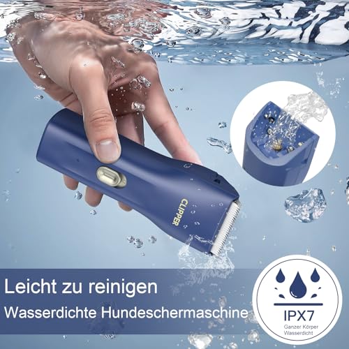 ENSSU Professionelle Hundeschermaschine für dickes Fell, Schnurlos Katzen-Hund-Pflegeset, Wiederaufladbare Tierschermaschine Hund Rasierer Katze Trimmer für Hunde, Welpen, Katzen, Kaninchen,Blau - Designansicht 6 | Tages Deals