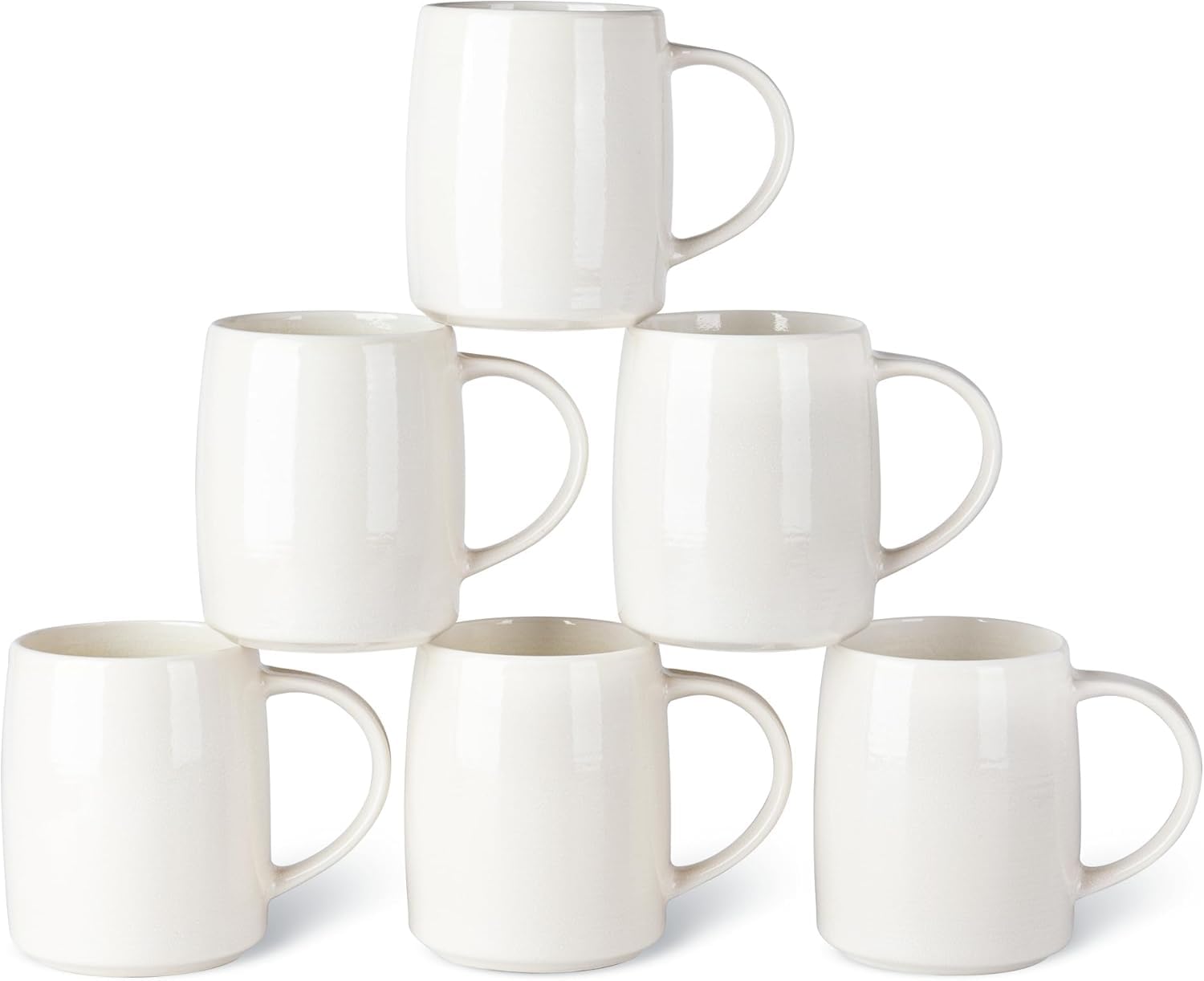 GBHOME Grote set koffiekopjes van 6 stuks, 18oz (ca. 500 ml) handgemaakte keramische mokken met kleurverloop - ideaal voor latte, thee, bier en warme chocolademelk, vaatwasser- en magnetronbestendig