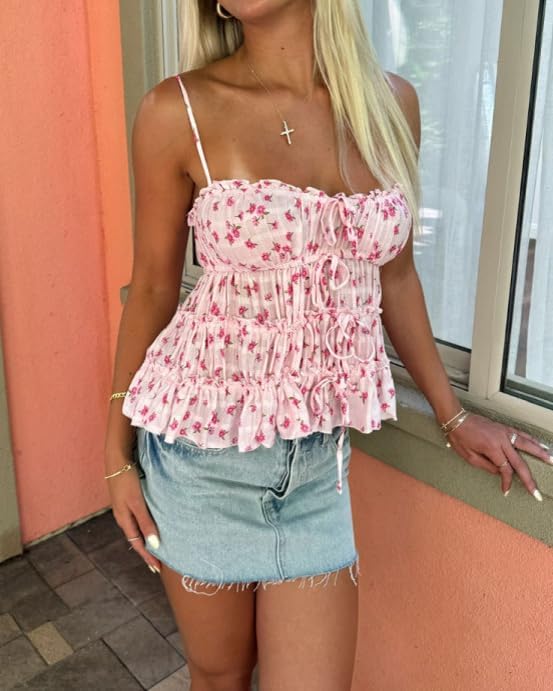 Women Y2k Sequin Sparkly Cami Top Sleeveless Backless Flowy Glitter Crop Tank Top Summer Party Streetwear - Image 4