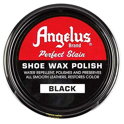 Angelus Brand Perfect Stain Shoe Wax Polish, 3 fl.oz, Black