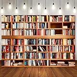 Bücherregal Fotohintergrund Bibliothek Fotografie Hintergrund für Abschlussfeier für Online-Klassenzimmer Schule Büro Videokonferenz