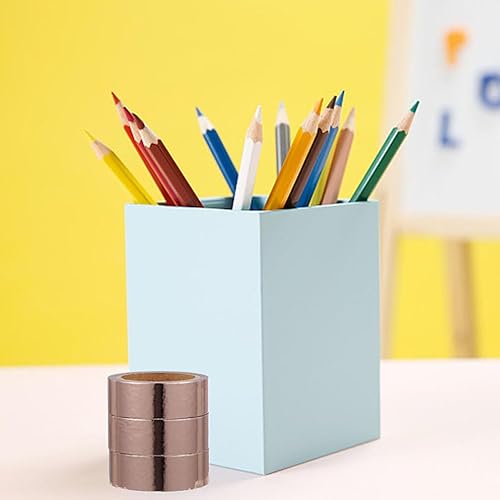 Miniatura 2 de NUOBESTY Cintas metálicas, 2 rollos de cinta Washi de oro rosa, papel dorado, cinta adhesiva de papel adhesivo, cinta de papel adhesiva, bricolaje,