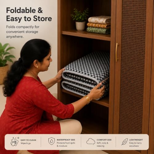 Image of Sleepy Bunny Foldable Mattress for Floor 3 x 6 Feet, Floor Mattress for Sleeping, Folding Mattress Single Bed, Sleeping Mats for Home, Floor Bed Mattress, Foldable Bed Mattress