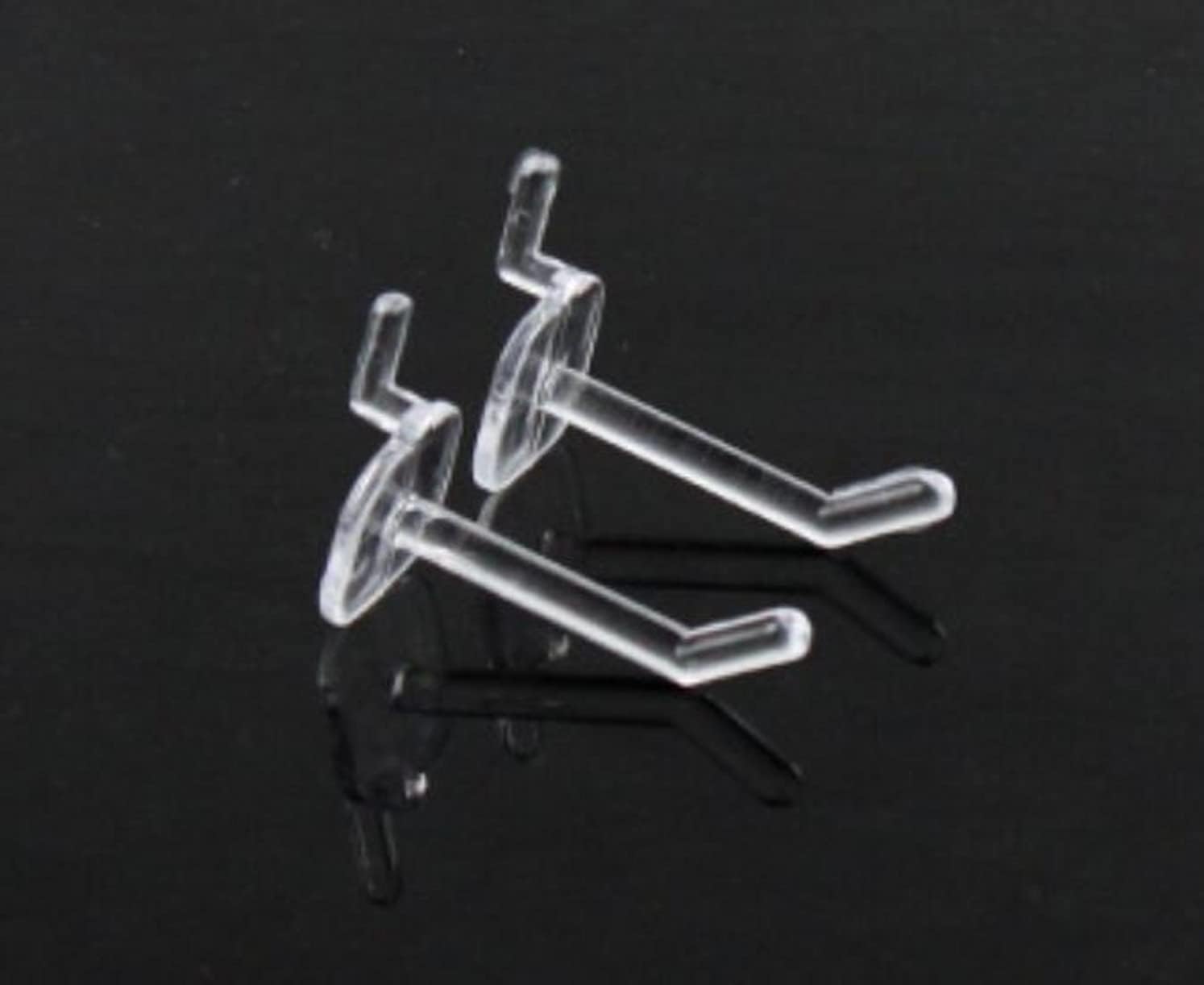 Clear Pegboard Hooks Pegboard Hook Set - Polycarbonate Plastic Hooks for Retail,3 Size 5/10/15cm, 30-Pack